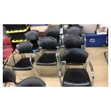 7 CHROME & LEATHER CHAIRS