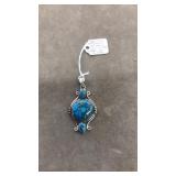 TURQUOISE PENDANT IN STERLING
