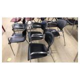 7 CHROME & LEATHER CHAIRS