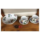 CORDON BLEU "CAROLINE" CUPS/SAUCERS & BOWL