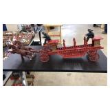 VNTG. CAST IRON HORSE DRAWN FIRE TRUCK