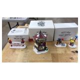 3 DEPT 56, SNOW VILLAGE DECOR IN BOXES