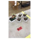 DEPT 56 SANTA SLEIGH WITH 8 REINDEER FIGURES