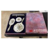 VNTG. INT. SILVER CO VANITY SET IN OG BOX