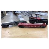 2 LIONEL FLAT CARS & LIONEL BOX CAR