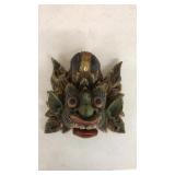 HAND PAINTED WOOD TRIBAL MASK