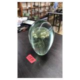 HAND BLOWN GLASS JELLYFISH PAPERWEIGHT