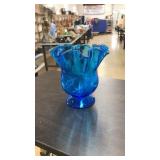 FENTON BLUE GLASS VASE