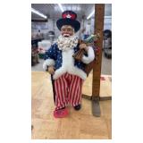 YANKEE DOODLE SANTA FIGURINE BY CLOTHTIQUE