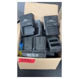BOX OF ASST. CAMERA BATTERY CHARGERS