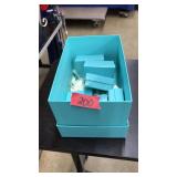 7 EMPTY TIFFANY & CO JEWELRY BOXES WITH RIBBONS