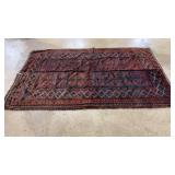 2 WOVEN AREA RUNNERS SEWN TOGETHER