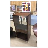 AUDIO CABINET WITH GLASS DOOR