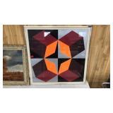 FRAMED ABSTRACT GEOMETRIC ART