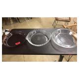 3 PYREX GLASS PIE DISHES