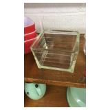 PYREX, GLASSBAKE, MISC REGRIGERATOR DISHES