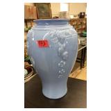 VNTG. PERIWINKLE BLUE VASE, 16" TALL