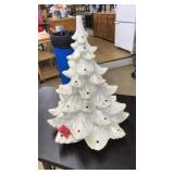WHITE GLAZED CHRISTMAS TREE, ATLANTIC MOLD NO BASE
