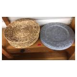 LOT OF CHARGERS: WICKER AND METAL