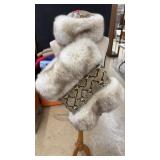 FAUX FUR & SNAKESKIN HAT & MUFF