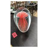 HAND BLOWN GLASS JELLYFISH PAPERWEIGHT
