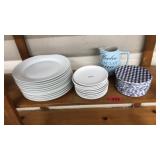 LOT OF ASST. PLATES AND PITCHER