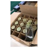 12 LIDDED GLASS BOTTLES