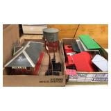 2 FLATS OF TRAIN ACCESSORIES