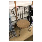 METAL AND WICKER CHAIR