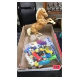 PEZ DISPENSERS & FIGHTING STALLION MODEL HORSE