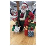 "CHRISTMAS SHOPPING" SANTA FIGURINE