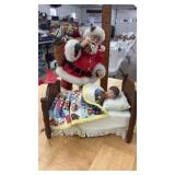 2PC SANTA & BOY SLEEPING CLOTHTIQUE FIGURINES