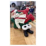 SANTA NAPPING IN CHAIR FIGURINE, BY CLOTHTIQUE