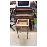 2 PC WOOD FURNITURE, UNFINISHED