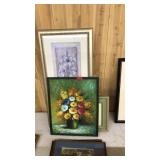 3 FRAMED FLORAL PRINTS
