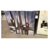 FRAMED/SIGNED ABSTRACT OIL ON CANVAS