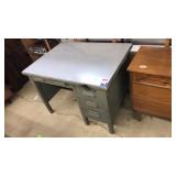 VNTG. WOOD TANKER STYLE DESK