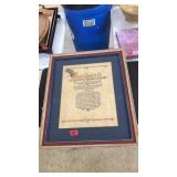 FRAMED "AMERICA" PRINT