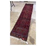 HAND WOVEN ORIENTAL RUNNER: RED