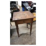 ANTQ. ONE DRAWER SIDE TABLE