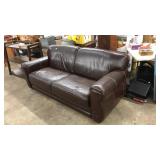 BROWN LEATHER COUCH