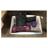 6LB & 5LB DUMBELLS & 5LB WEIGHT BAGS