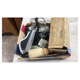 LOT OF HAIR CLIPPERS, SCISSORS, ETC