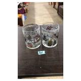 2 VIKING GLASS TUMBLERS