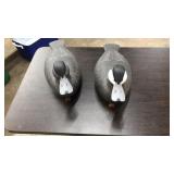 PAIR OF DAN BURNS PAINTED WOOD DUCKS, 2009