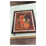 FRAMED OIL ON CANVAS FLORALS