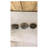 3 WESTERN STYLE BELT BUCKELS