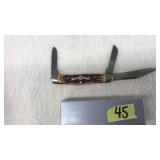 BOKER 3 BLADE STAG HANDLE WITH BOX