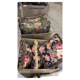 2 BOXES OF DECORATIVE THROW PILLOWS