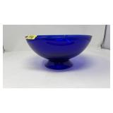 COBALT BLUE FOOTED BOWL